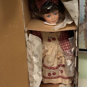 Collectors Vintage Apple-Themed Doll